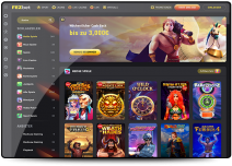 Zrzut ekranu interfejsu Fezbet Casino pokazujący gry i opcje